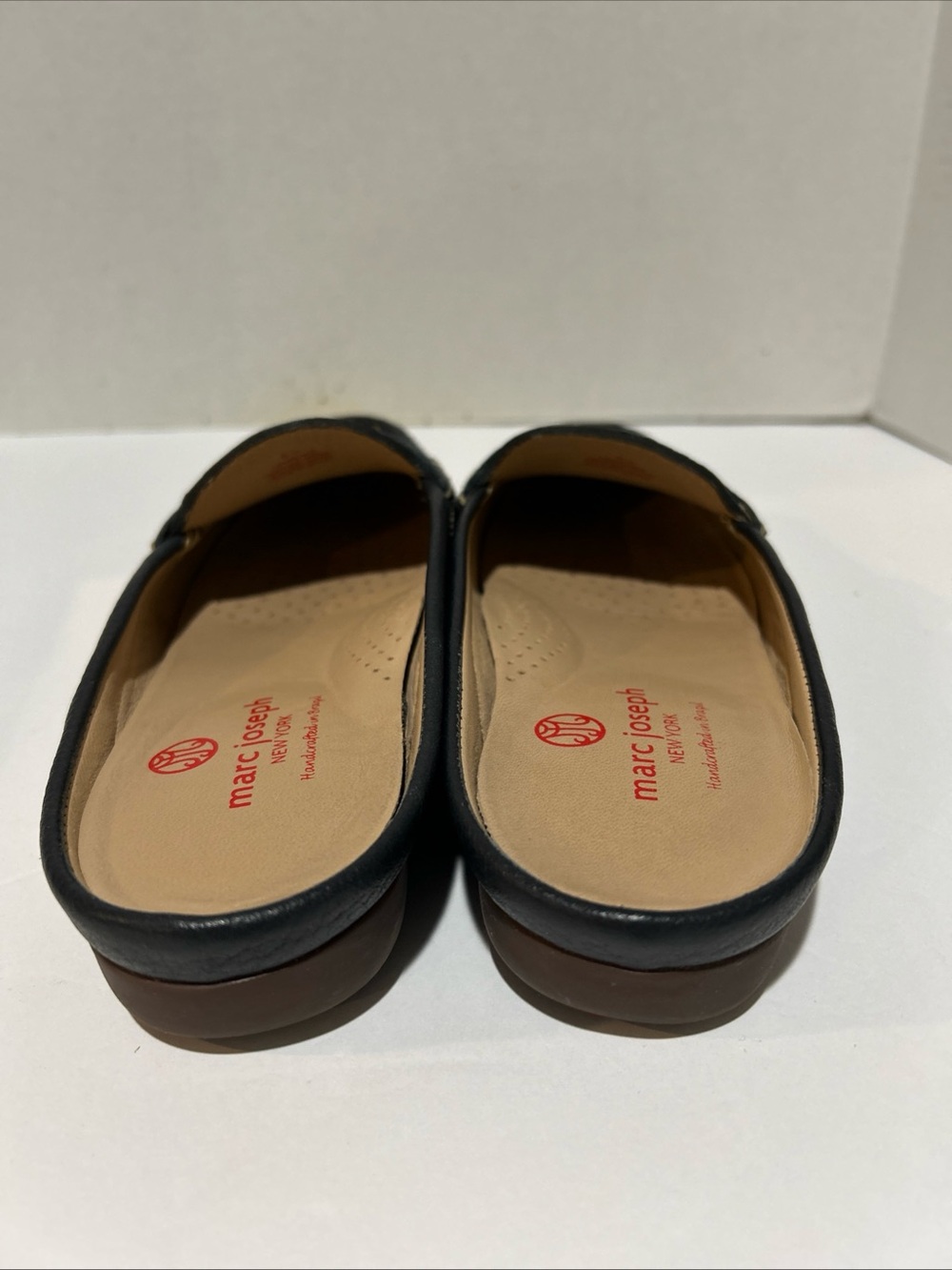 Marc Joseph navy blue Leather Loafers with tan insole. - Picture 3 of 7